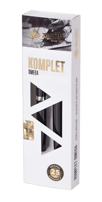 Zestaw Zenith Komplet Omega z długopisem i piórem wiecznym czarnym.