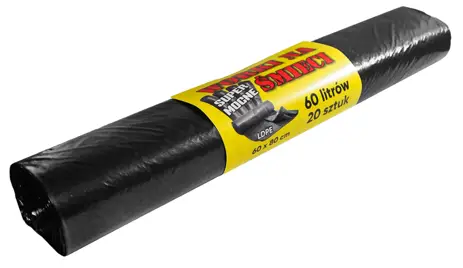 Worki na śmieci LD 60L 60/80 20sztgrubość folii 21 mikronów