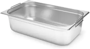 Pojemnik GN wykonany ze stali nierdzewnej. Produkt charakteryzuje się bardzo dobrą jakością wykonania.
Cechy produktu:

   *Wykonane z wysokiej jakości stali nierdzewnej 18/10
   *Bardzo solidna konstrukcja
   *Łagodne krawędzie pozwalające utrzym...