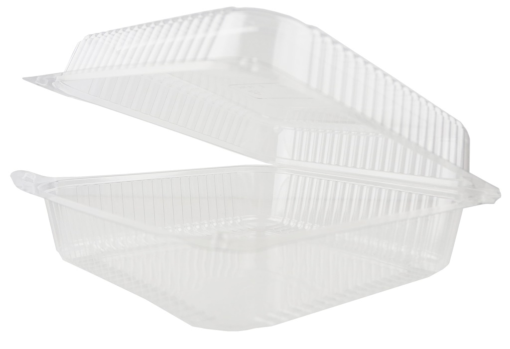 Prostokątny pojemnik wykonany z przeźroczystego tworzywa, idealny do transportu, przechowywania owoców itp. Dzięki zamykanej pokrywce zawartość jest lepiej chroniona przed uszkodzeniami, dłużej zachowuje świeżość. Opakowanie zawiera: 100 szt. Pojemność...