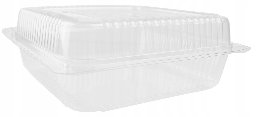 Prostokątny pojemnik wykonany z przeźroczystego tworzywa, idealny do transportu, przechowywania owoców itp. Dzięki zamykanej pokrywce zawartość jest lepiej chroniona przed uszkodzeniami, dłużej zachowuje świeżość. Opakowanie zawiera: 100 szt. Pojemność...
