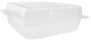 Prostokątny pojemnik wykonany z przeźroczystego tworzywa, idealny do transportu, przechowywania owoców itp. Dzięki zamykanej pokrywce zawartość jest lepiej chroniona przed uszkodzeniami, dłużej zachowuje świeżość. Opakowanie zawiera: 100 szt. Pojemność...