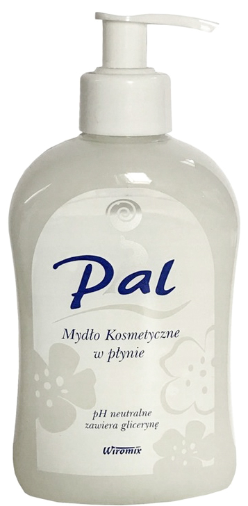 Mydło w płynie PAL Glicerynowe 500 ml białe z pompką, kompozycja toaletowa