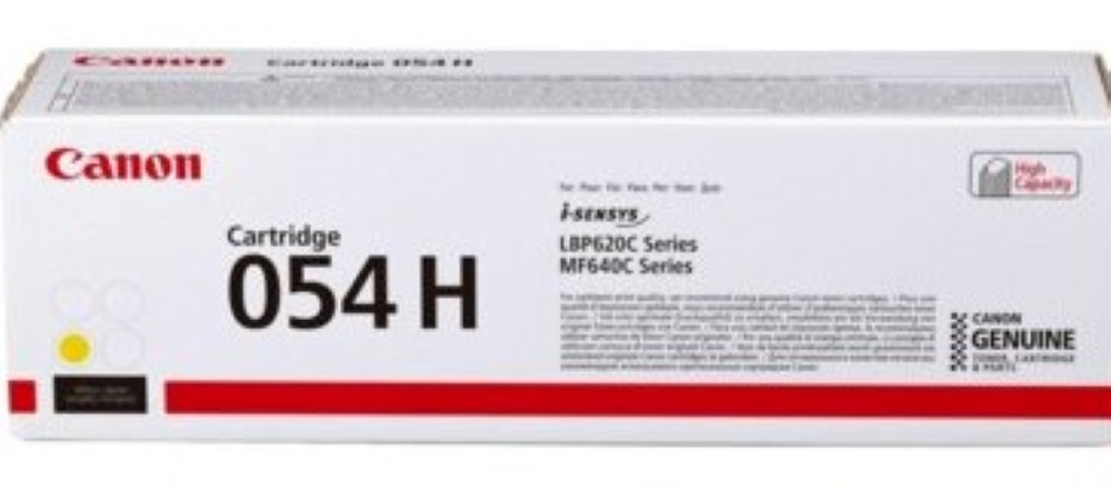 Toner Canon 054H żółty do drurarek serii LBP621Cw i MF640C, oryginalny cartridge