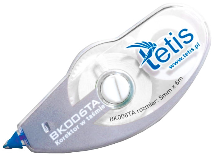 Korektor w taśmie w ergonomicznej obudowie. Zapewnia dokładne korygowanie. Nie pozostawia śladów i cieni na kserokopiach. Opakowanie: blister jednostkowy. displey 12szt