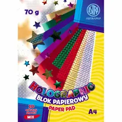 Blok HOLOGRAFICZNY A4 10 kart 70gASTRA