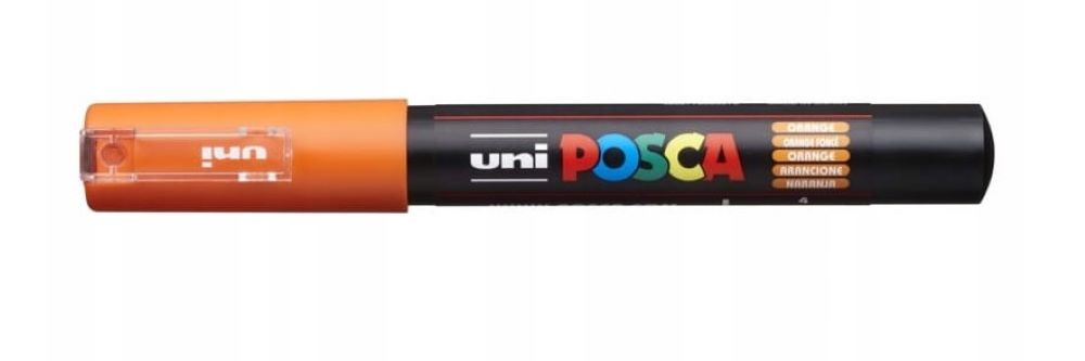 Marker POSCA PC-1M pomarańczowy, uniwersalny marker z farbą plakatową do pisania po różnych powierzchniach.