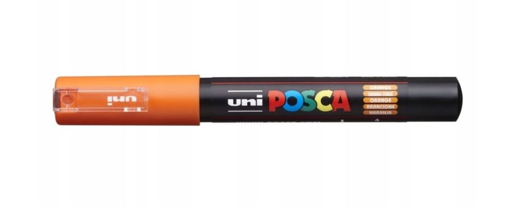 Marker z Farbą plakat.UNI PC-1MR POSCAPomarańczowy nr4 Marker POSCA UNI PC-1MR pomarańczowy z czubkiem 0,7-1,0 mm do pisania na różnych powierzchniach
