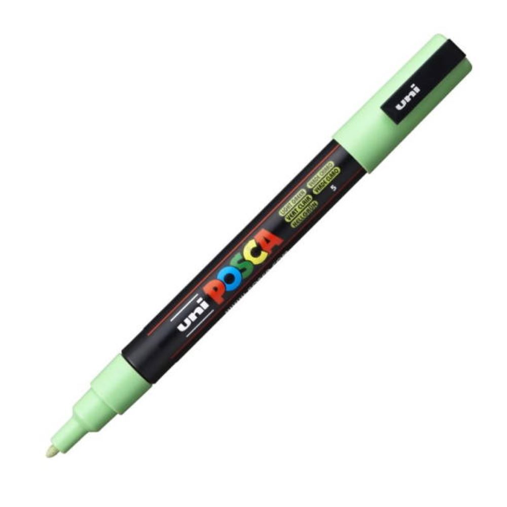 Marker POSCA PC-3M jasno zielony do pisania i malowania po każdej powierzchni z farbą plakatową.