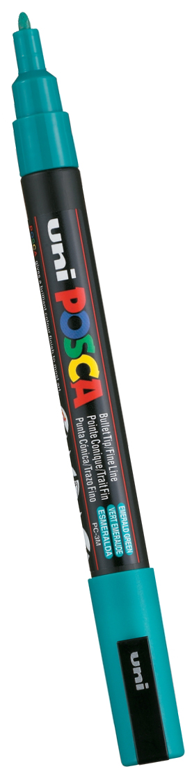 Uniwersalny marker z farbą plakatową do pisania i malowania po każdej powierzchni: papierze, tkaninie, plastiku, terakocie, szkle, porcelanie, metalu, drewnie. Pigmentowy tusz na bazie wody nie przesiąka przez papier, zapewnia spójną teksturę od począt...