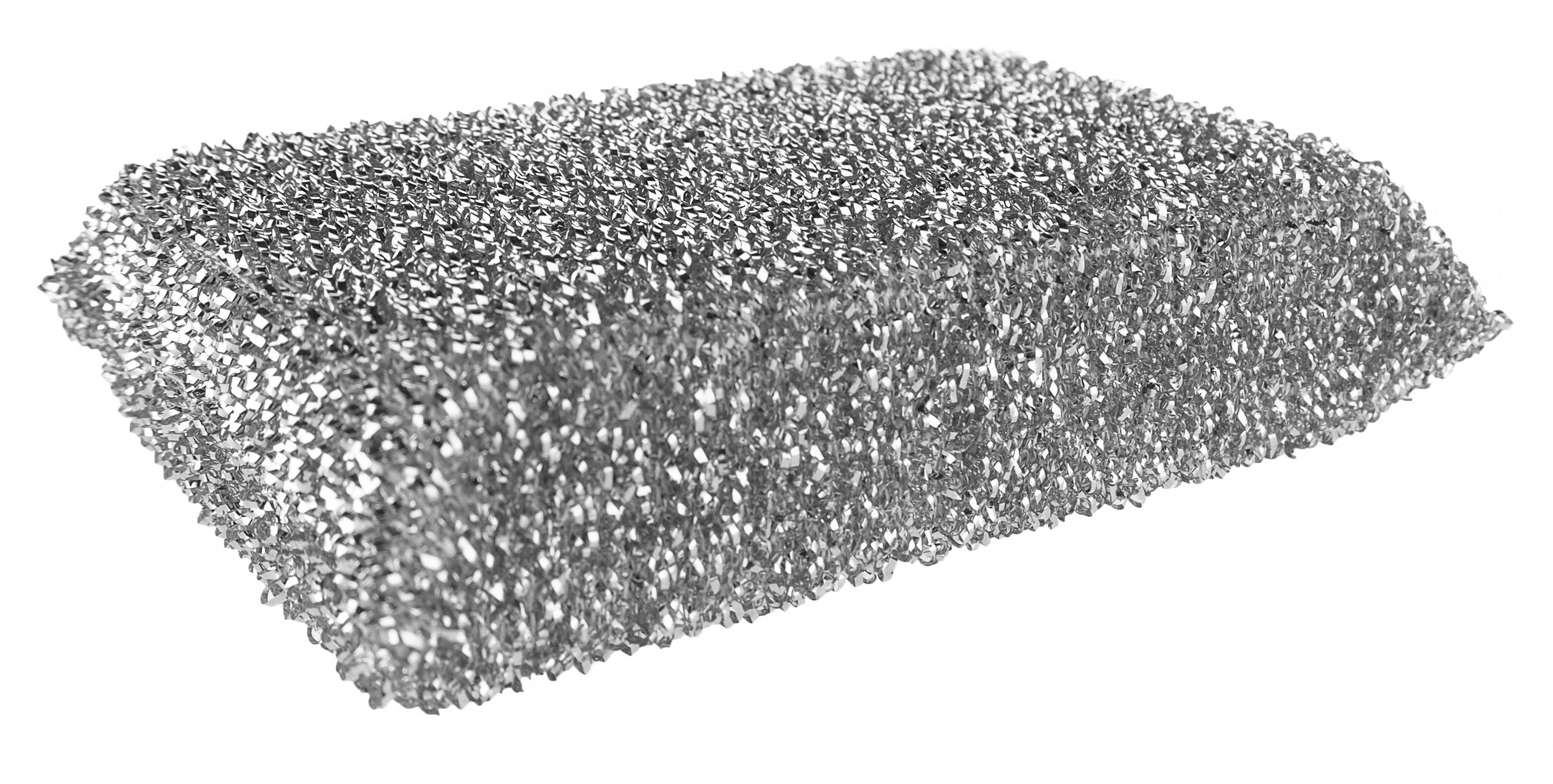 Wytrzymały zmywak kuchenny, pokryty warstwą delikatnej metalowej siateczki o specjalnych właściwościach. Idealnie sprawdza się podczas usuwania ciężkich zabrudzeńz teflonu i innych delikatnych powierzchni a także podczas szorowania przypalonych i inten...