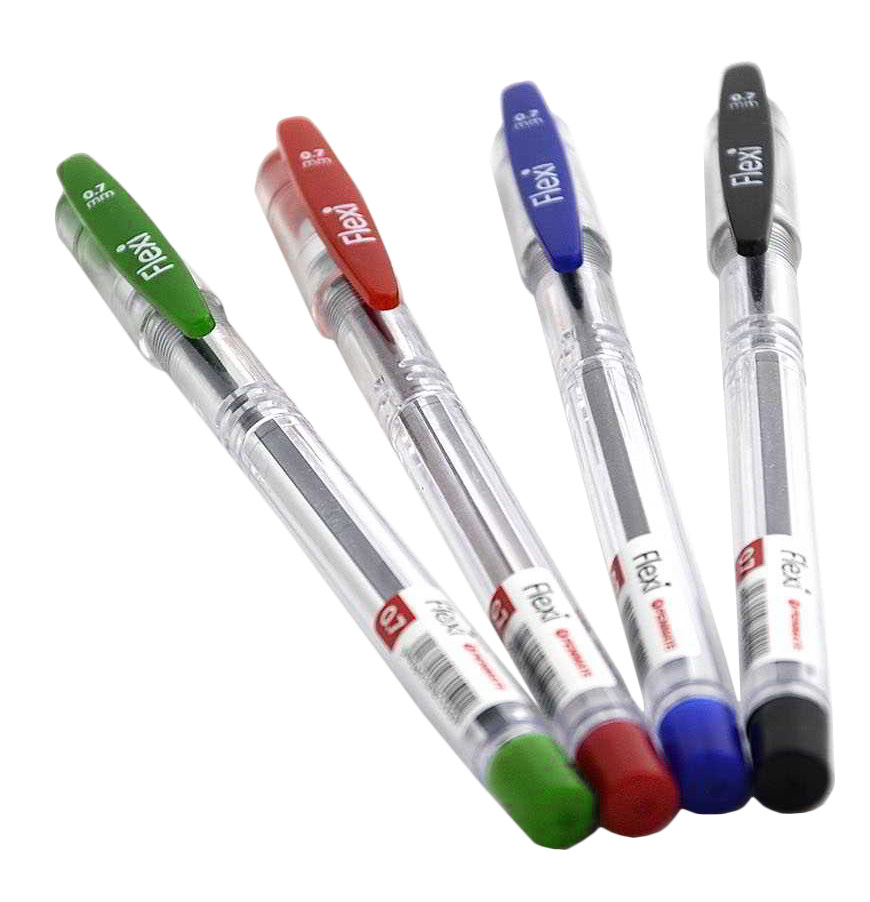 Długopis Penmate 0,7mm zielony z niklowo-srebrną końcówką i elastycznym gumowanym uchwytem.