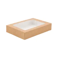Pudełko na sushi  KRFT/OKNO 260/190/50 klejone