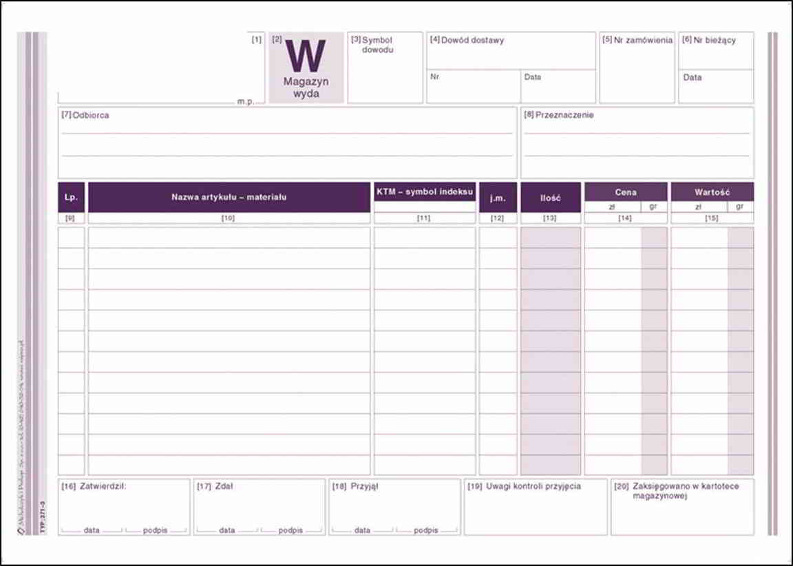 Druki akcydensowe przeznaczone do wypełniania, wykorzystywane w czynnościach urzędowych, handlowych. Niezbędne w funkcjonowaniu firm, urzędów i innych jednostek zgodnie z obowiązującymi normami prawnymi.