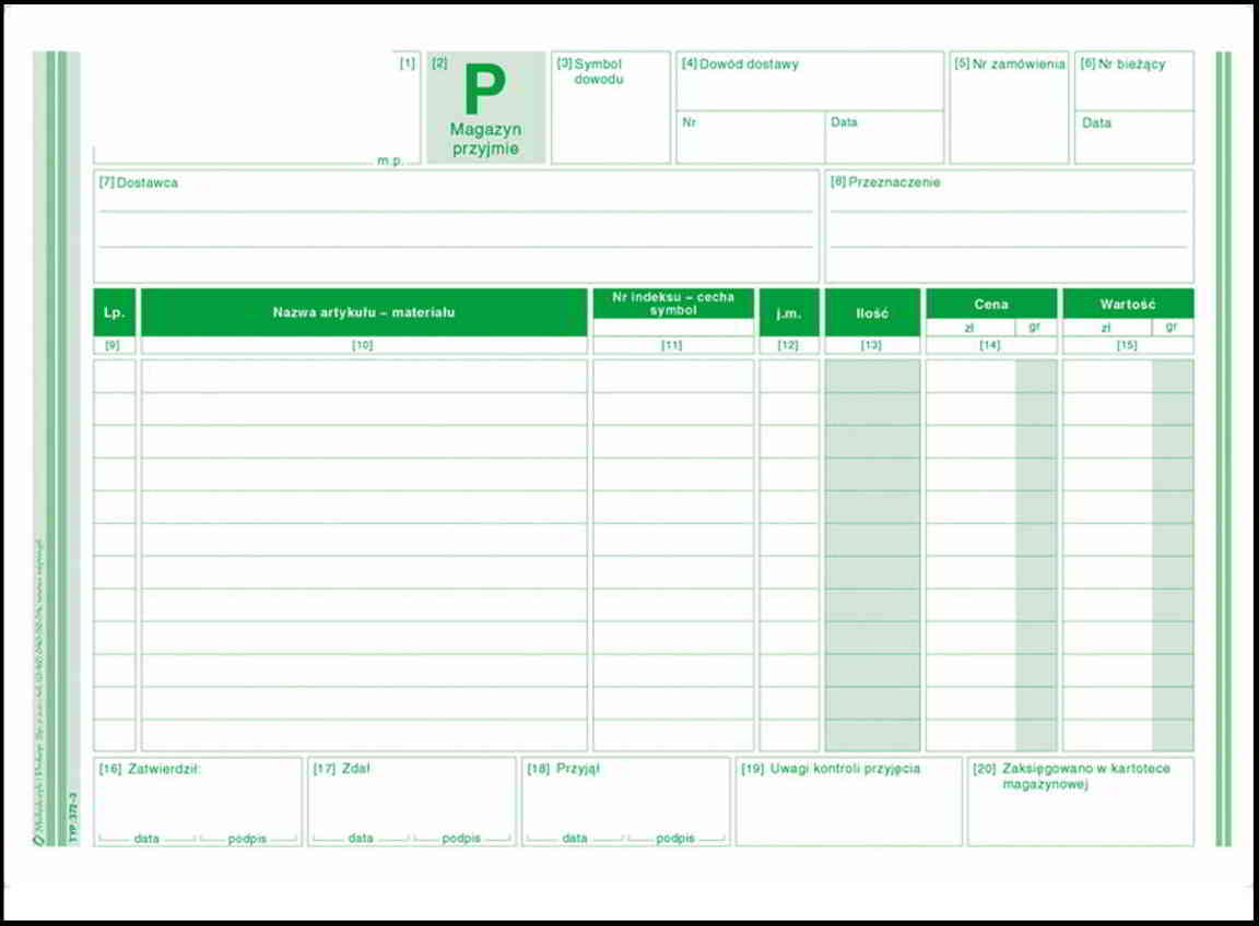 Druki akcydensowe przeznaczone do wypełniania, wykorzystywane w czynnościach urzędowych, handlowych. Niezbędne w funkcjonowaniu firm, urzędów i innych jednostek zgodnie z obowiązującymi normami prawnymi.