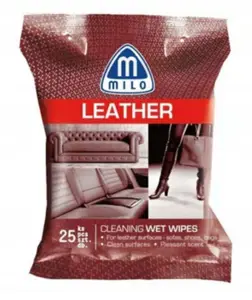 Chusteczki nawilżane MILO LEATHER 25 sztuk do czyszczenia skóry, opakowanie zmieniane.