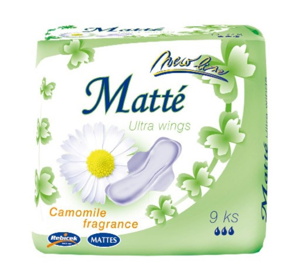 Podpaski MATTES Camomile ultra wings ze skrzydełkami 9 sztuk o zapachu rumiankowym