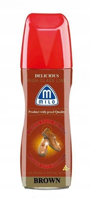 Emulsja do butów MILO 75ml brązowa w spray'u z czerwoną pompką aplikatorem