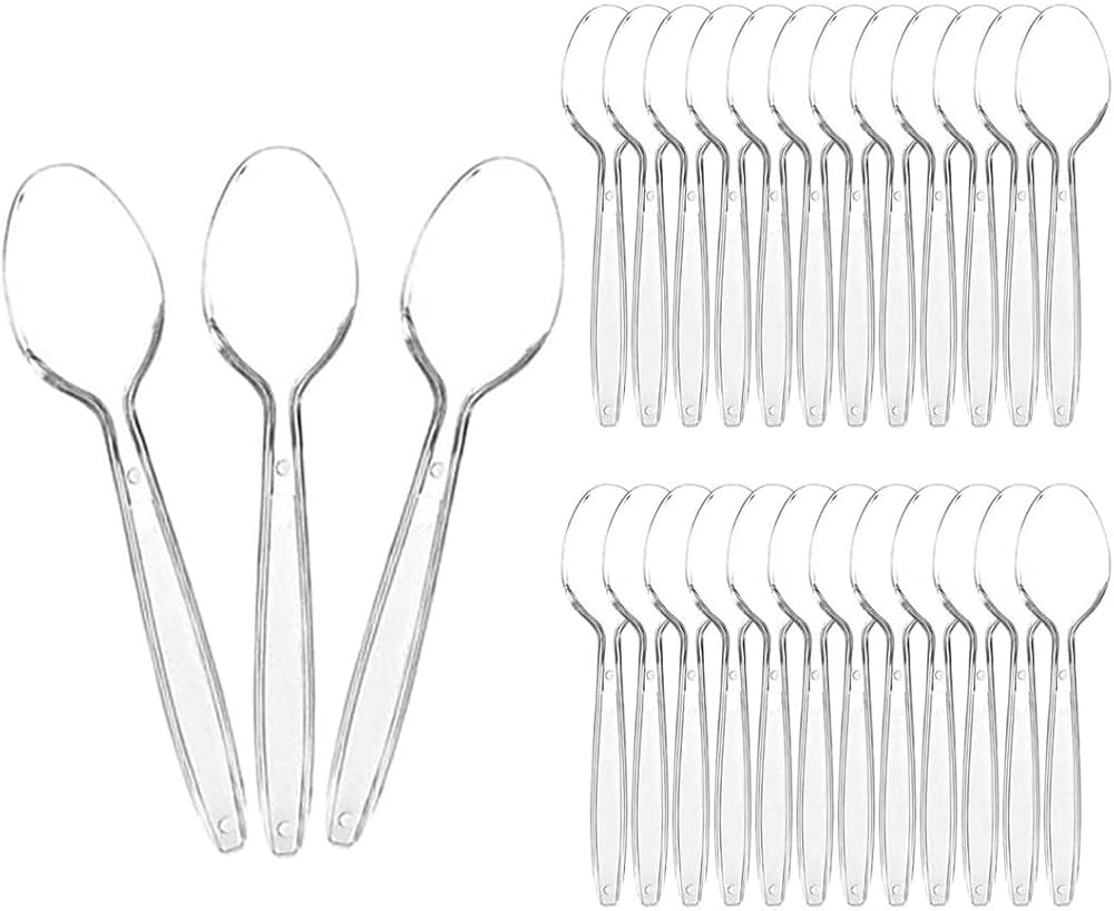 Łyżeczka Superior Transparent 12,5 cm jednorazowa z przezroczystego plastiku, opakowanie 50 sztuk