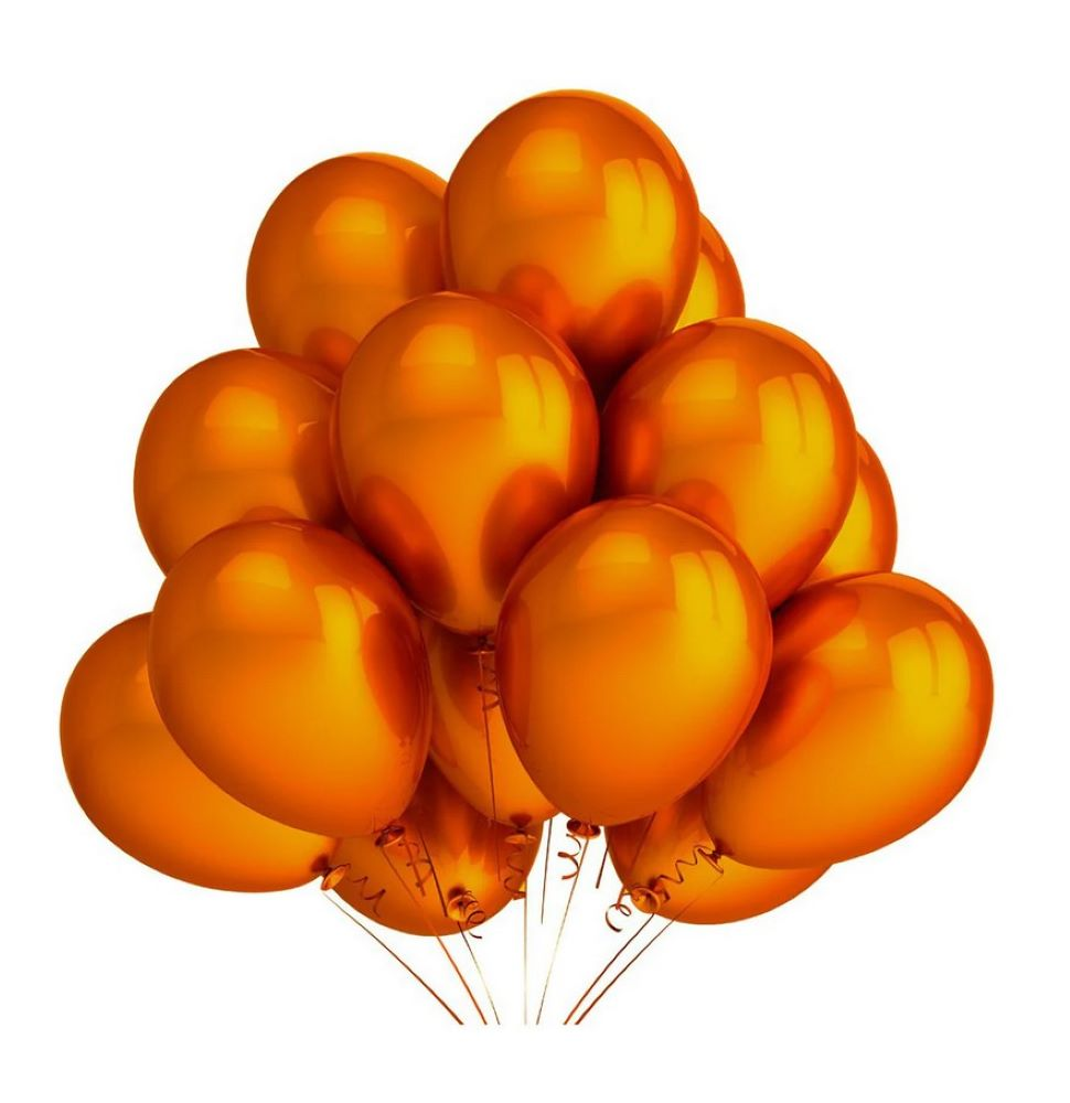 Balony metallic 9 cali pomarańczowe 100 sztuk z błyszczącą powierzchnią