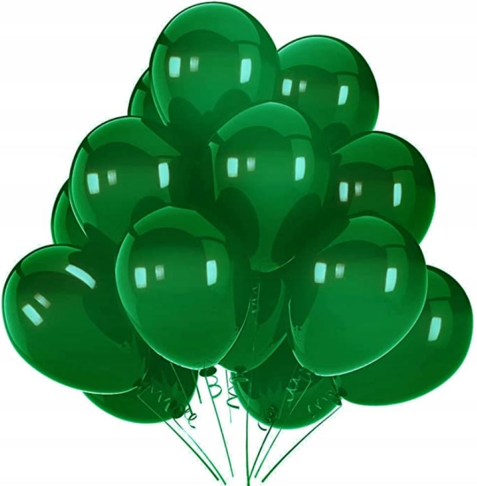 Balony Glossy 12 cali zielone błyszczące 50 sztuk
