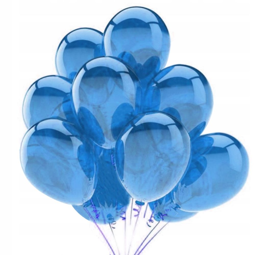 Balony Glossy 12 cali niebieskie 50 sztuk z błyszczącą powierzchnią