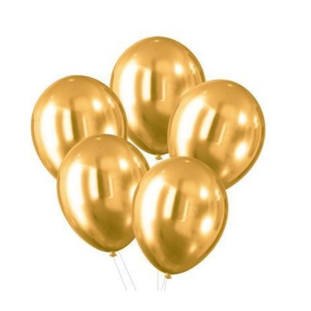 Balon Glossy 12 cali złoty, zestaw 50 sztuk z błyszczącym wykończeniem