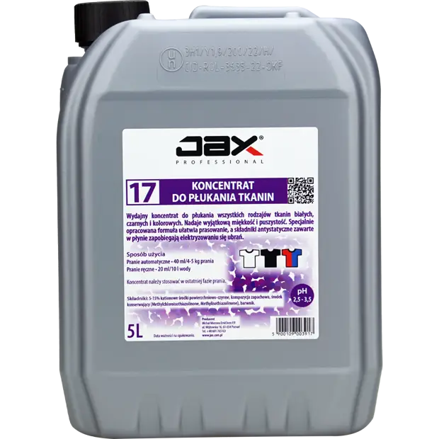 JAX Płyn do płukania KONCENTRAT 17  5L