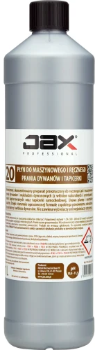 JAX do prania dywanów i tapicerki 20  1L maszynowego i ręcznego