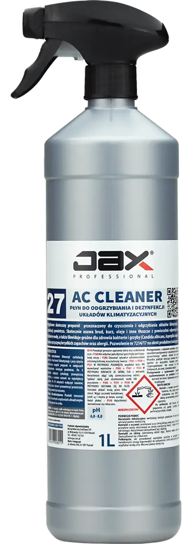JAX Ac cleaner 27 1L Płyn do czyszczenia i odgrzybiania układów klimatyzacji