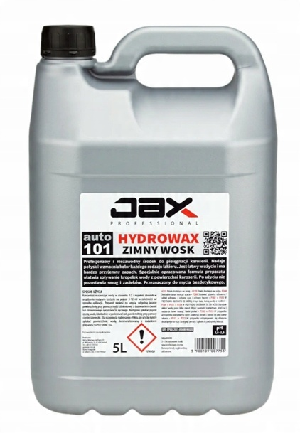 JAX Hydrowax 101 zimny wosk do samochodu 5L kanister z czarnym korkiem