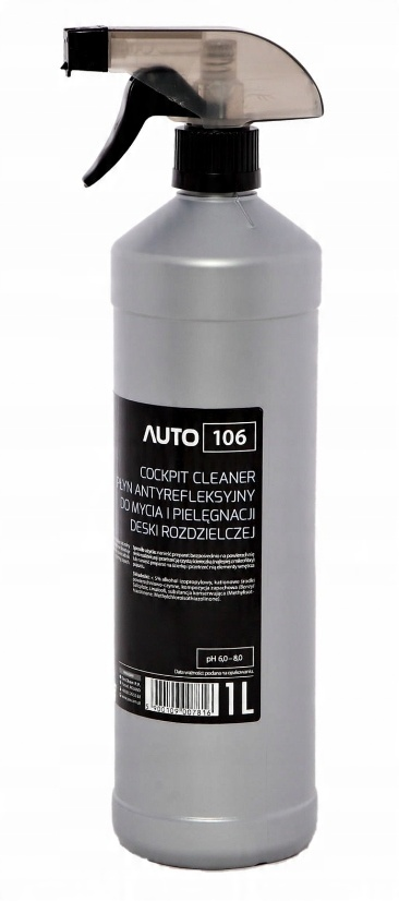 JAX Cockpit Cleaner 106 płyn antyrefleksyjny do mycia deski rozdzielczej 1L w butelce ze spryskiwaczem