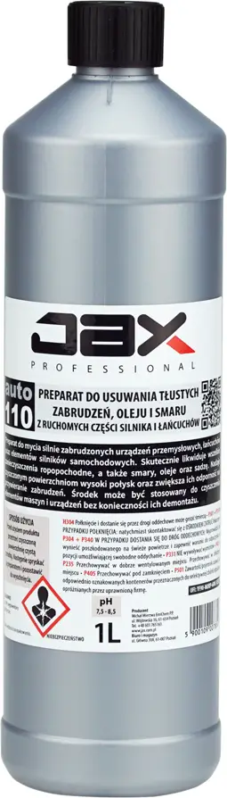 JAX Płyn na tłuste zabrudzenia, olej i smary 110 1L na ruchome części silnika i łańcuchy