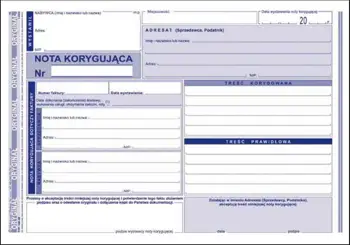 DR Nota korygujaca A5 wielokopia