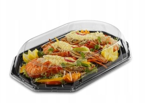 Pokrywa do tacy cateringowej 35cm transparentna bezbarwna PET