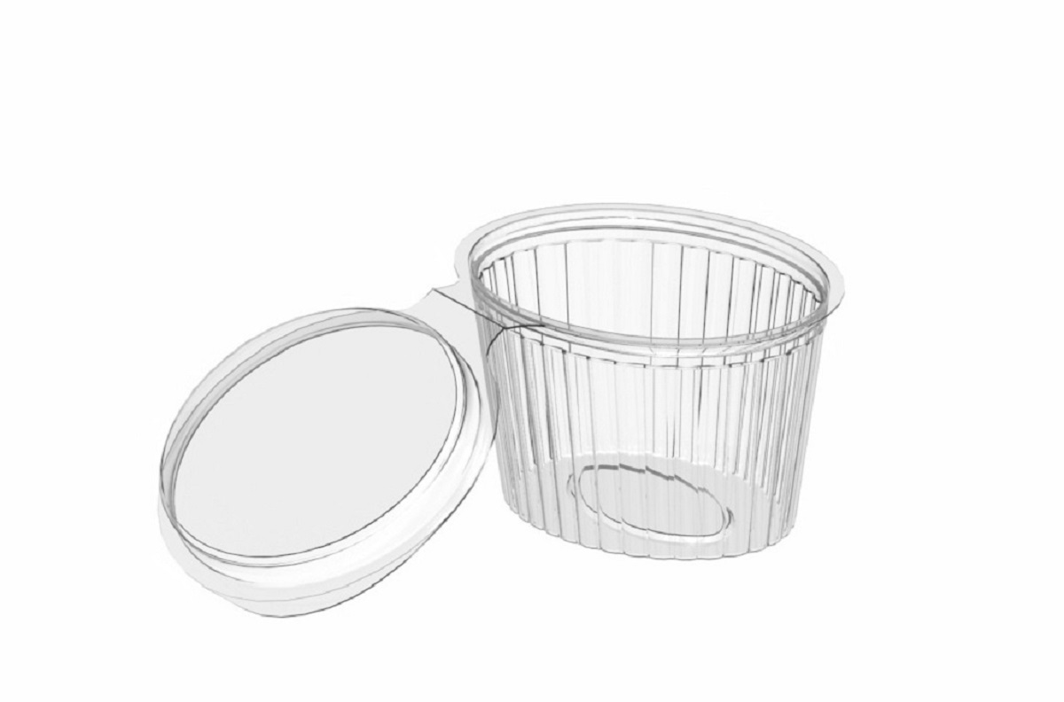 Pojemnik na sos z przykrywką 80ml przezroczysty plastikowy