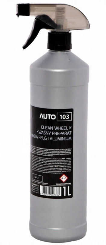 JAX Clean Wheel K 103 kwaśny płyn do mycia felg i aluminium 1L w butelce ze sprayem