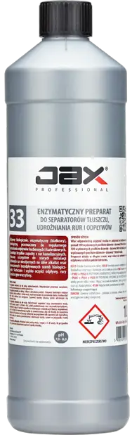 JAX Enzymatyczny preparat do UDRAŻNIANIA RUR 33 1L