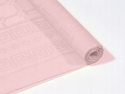 Obrus papierowy różowy 1,2 x 6m na rolce z wytłoczeniem damaszkowym