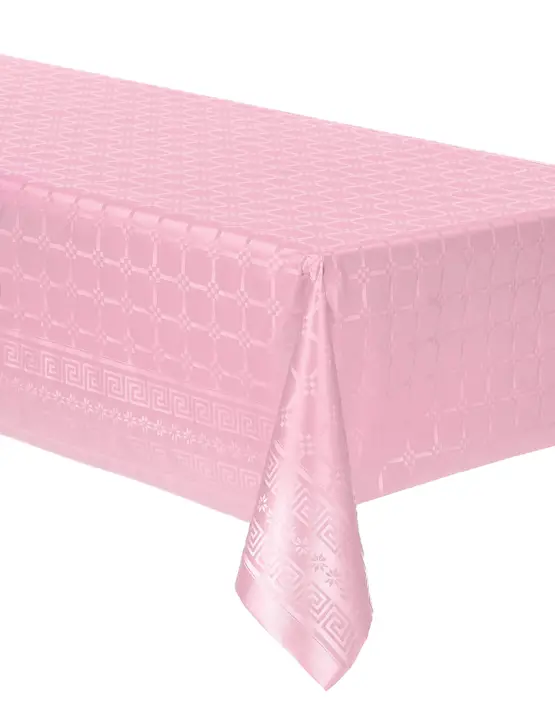 Obrus papierowy Rol. J. RÓŻOWY 1,2 x 6m z wytłoczeniem damaszkowym