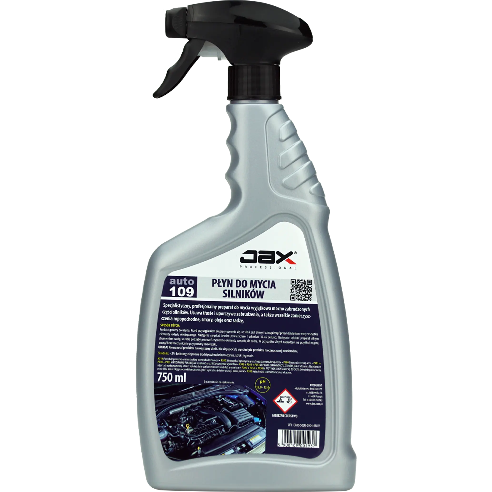 JAX Auto 109 płyn do mycia silników 750ml w butelce z rozpylaczem