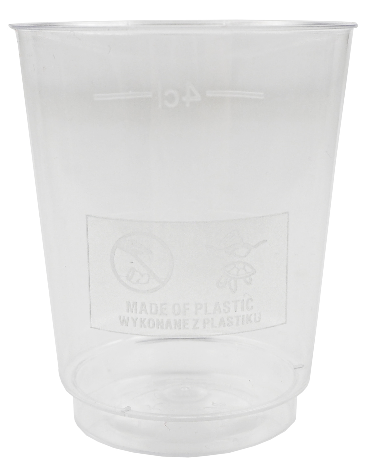Kieliszek plast. 40 ml 50szt PS 4,2/5,2cm Transparent Kieliszek plastikowy PS transparentny 40ml, pojemnik na napoje, opakowanie 50 sztuk