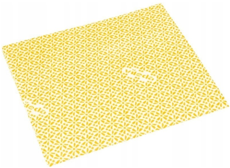 Ścierka Vileda WiPro Ag uniwersalna antybakteryjna 36x42 cm żółta z geometrycznym wzorem