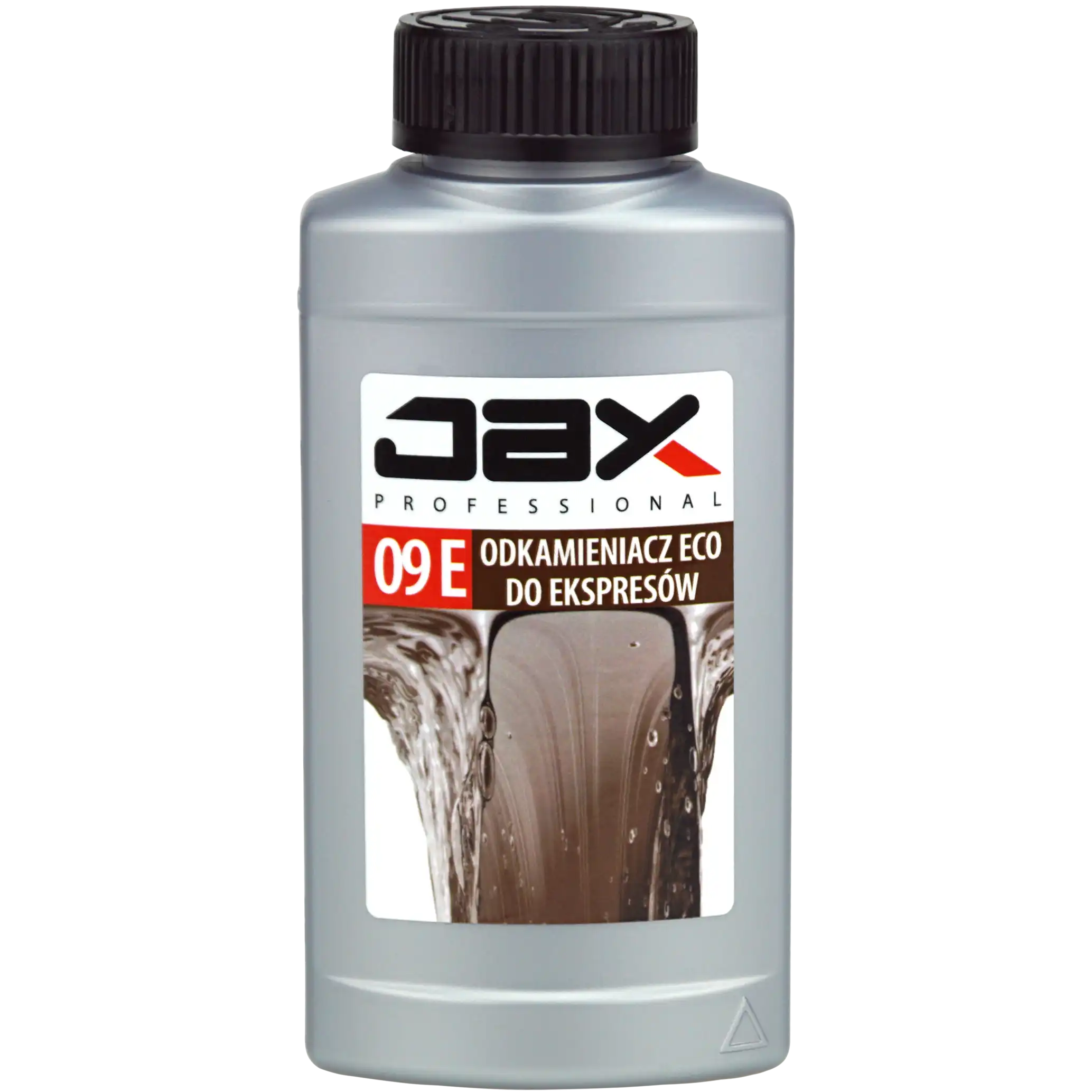 JAX Professional odkamieniacz ECO 09E do ekspresów 250ml w szarej butelce z czarnym korkiem