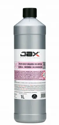 JAX Mycie SZKŁA SREBRA I ALUMINIUM w zmywarkach BEZ CHLORU 1L