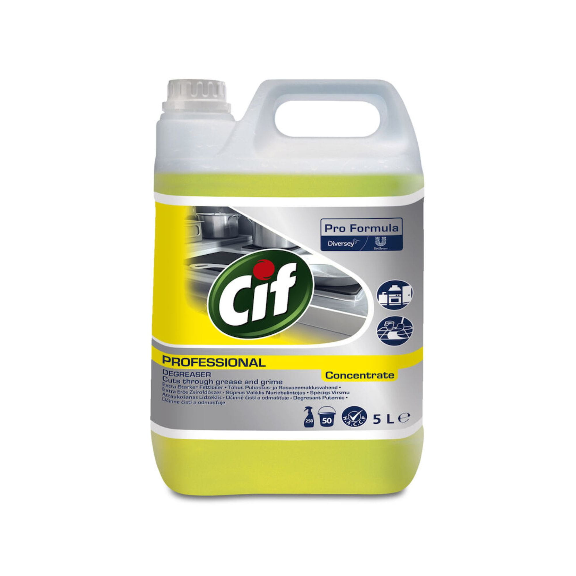Płyn do kuchni CIF Professional Degreaser 5l skoncentrowany odtłuszczacz do usuwania tłuszczu.