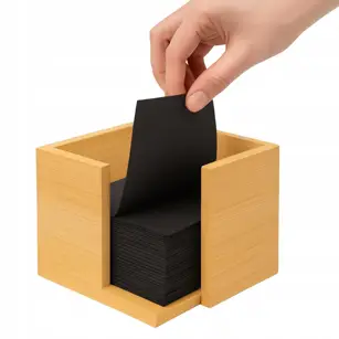 Podajnik do serwetek bambusowy NATUR Dyspenser 12x12 cm