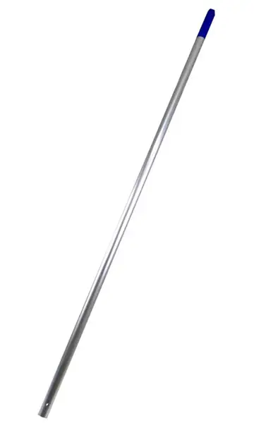 Kij aluminiowy do mopa płaski 140cm z niebieskim uchwytem.