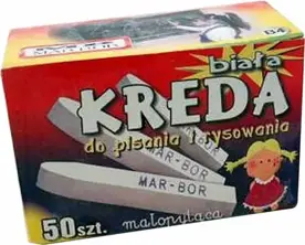 Kreda biała szkolna kwadratowa  50 szt