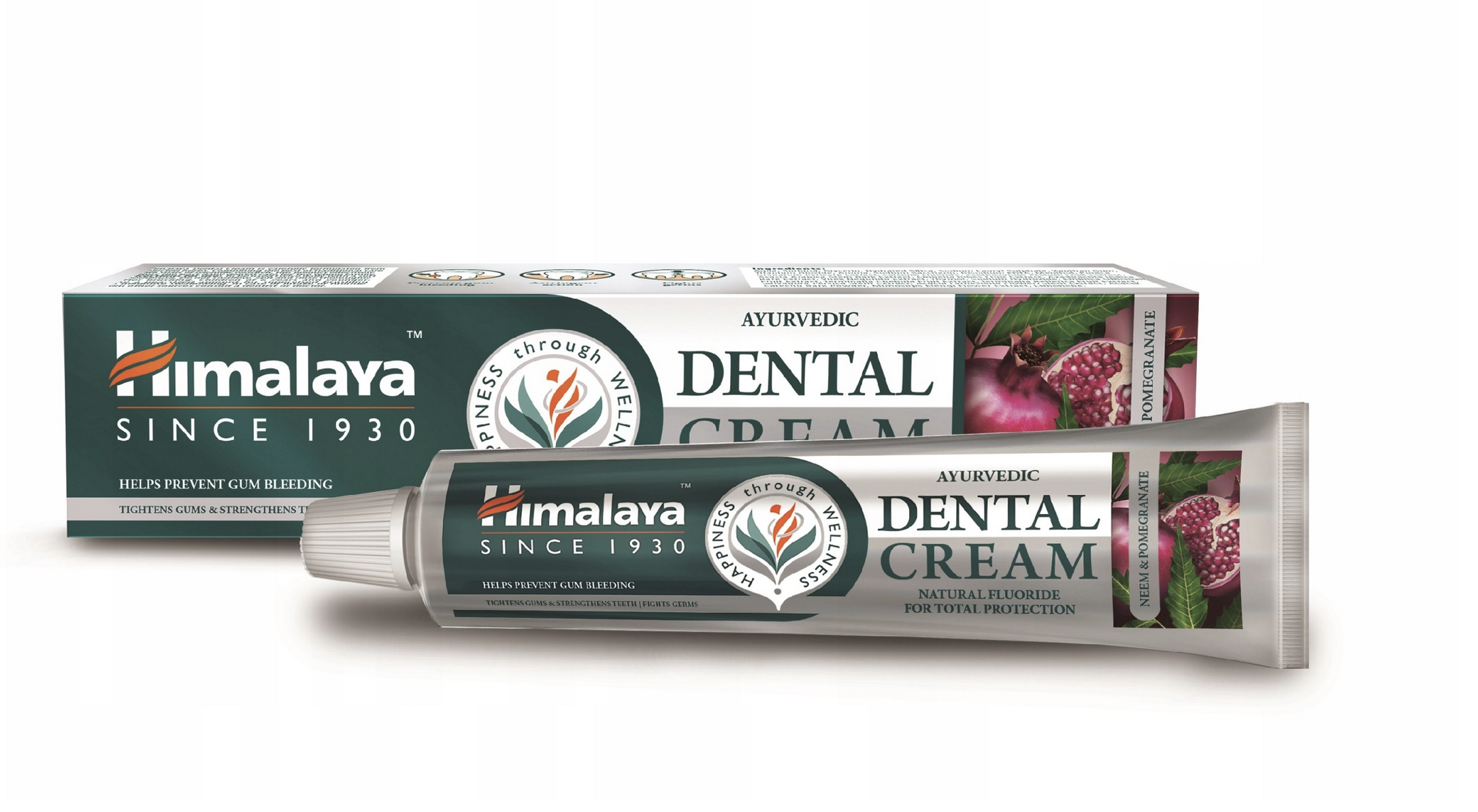 Himalaya Dental Cream pasta do zębów Ayurvedic z naturalnym fluorem, set 100g i 50g.